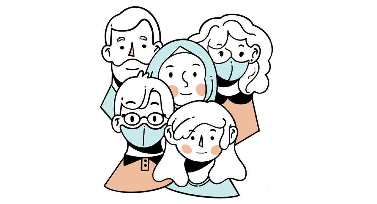 Illustration of people by Lea Hidaka