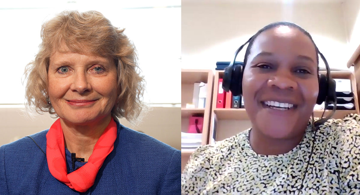 Linda Eckert and Laura Muzingwani
