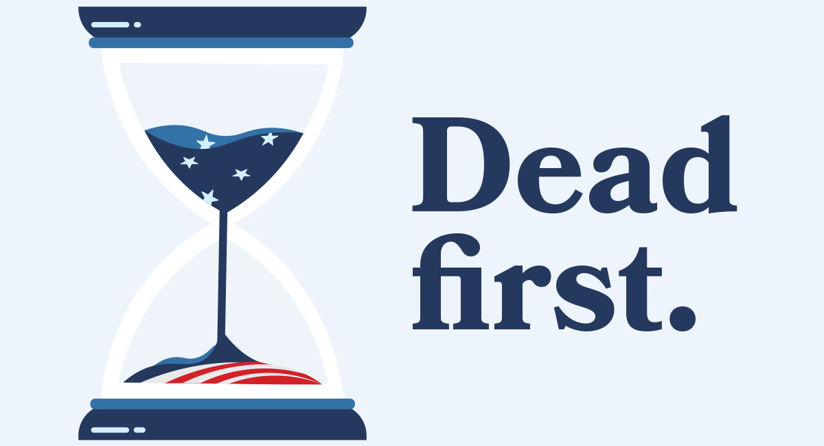 Dead first hour glass graphic
