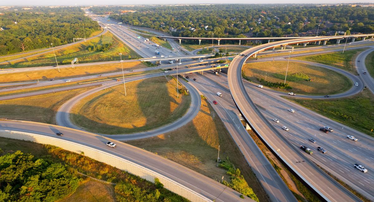 Highway aerial view