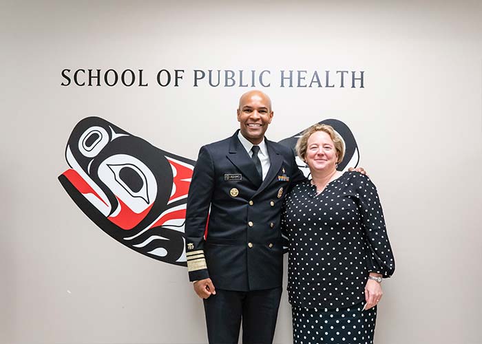 Jerome Adams with Hilary